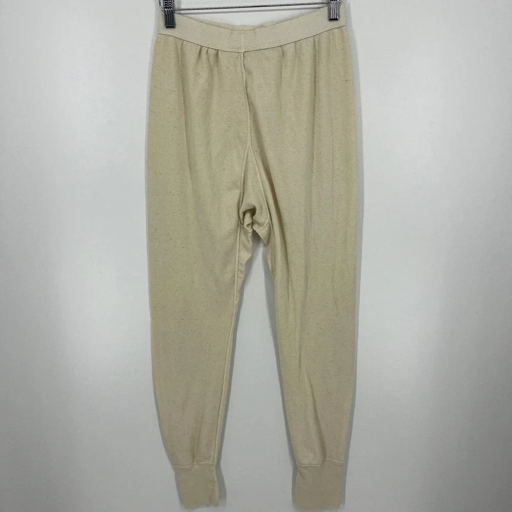 Lally Mfg Corp Vintage US Military Cold Weather Drawers Wool Cotton Cream M Vtg